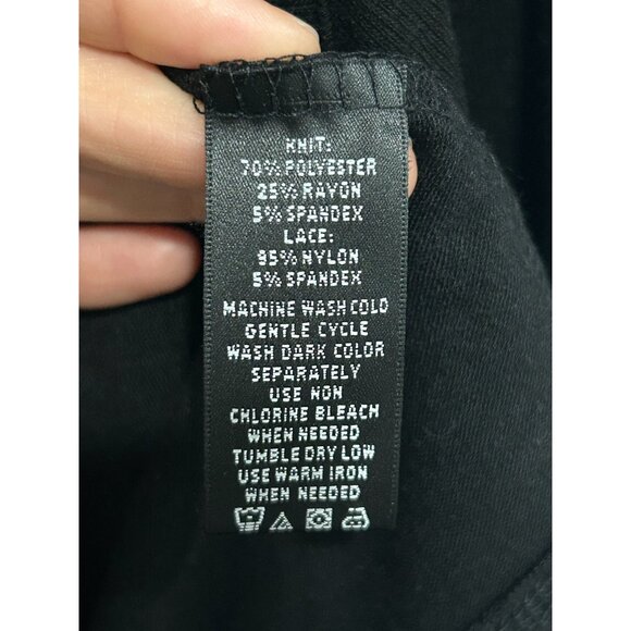 August Silk Black Lace Whimsygoth Bell Sleeve Open Cardigan Size Large - Picture 7 of 9